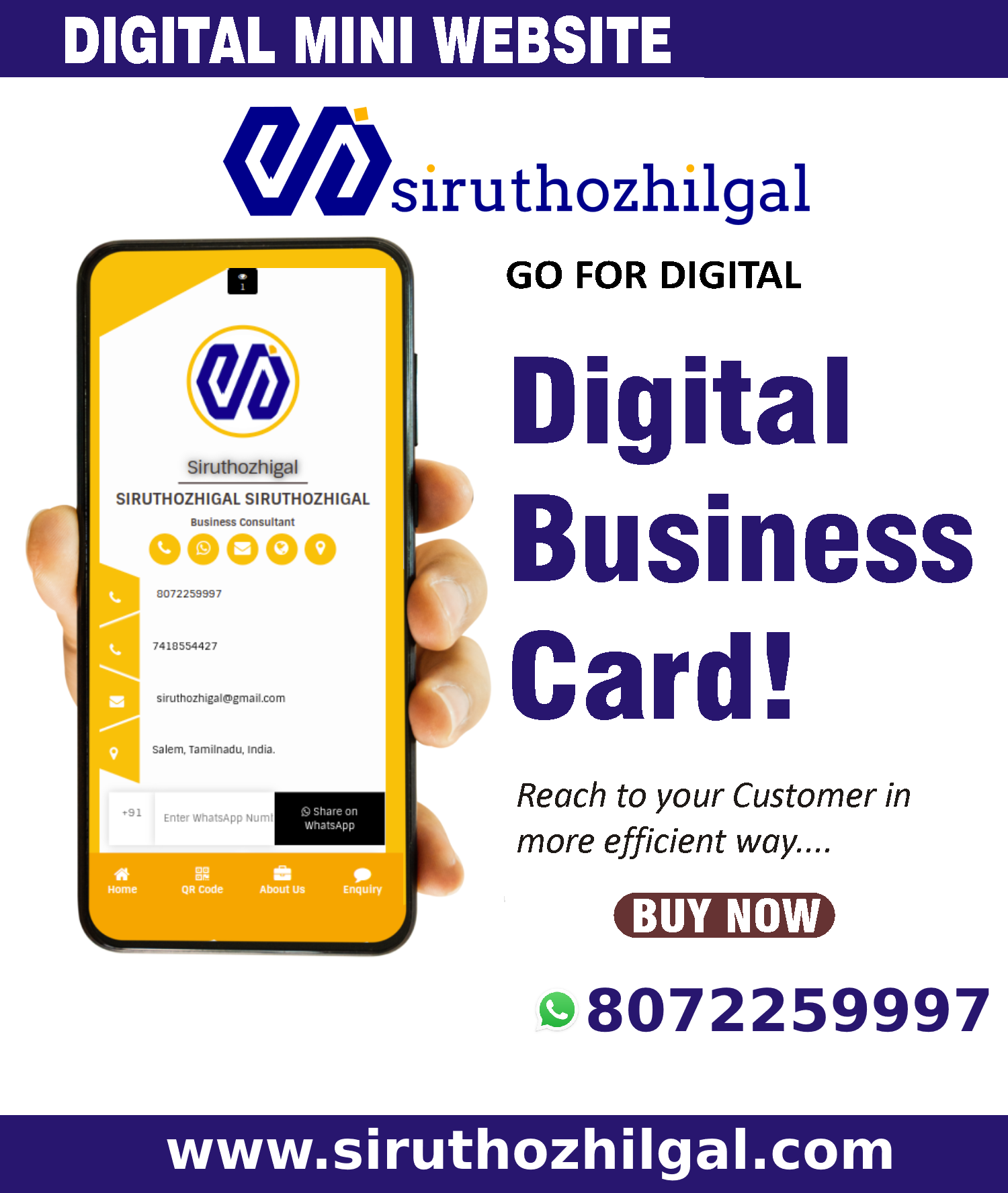 THIS IS A DIGITAL BUSINESS CARD THAT IS SMART, ELEGANT & AFFORDABLE.